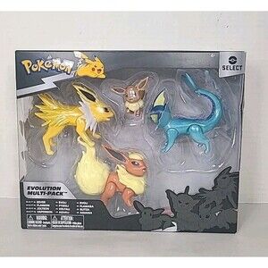 Pokemon Select Eevee Evolution Pack - Features 2-Inch Eevee Plus 3-Inch Jolte...